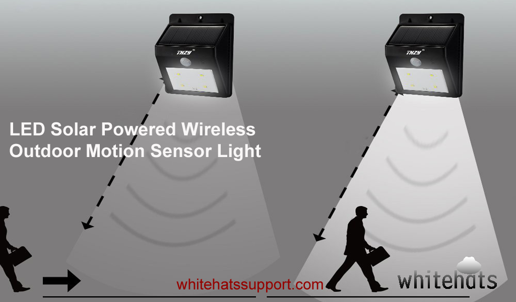 LED Solar Powered Wireless Outdoor Motion Sensor Light-home security surveillance system and solutions -cctv camera installation dubai-WhitehatsSupport